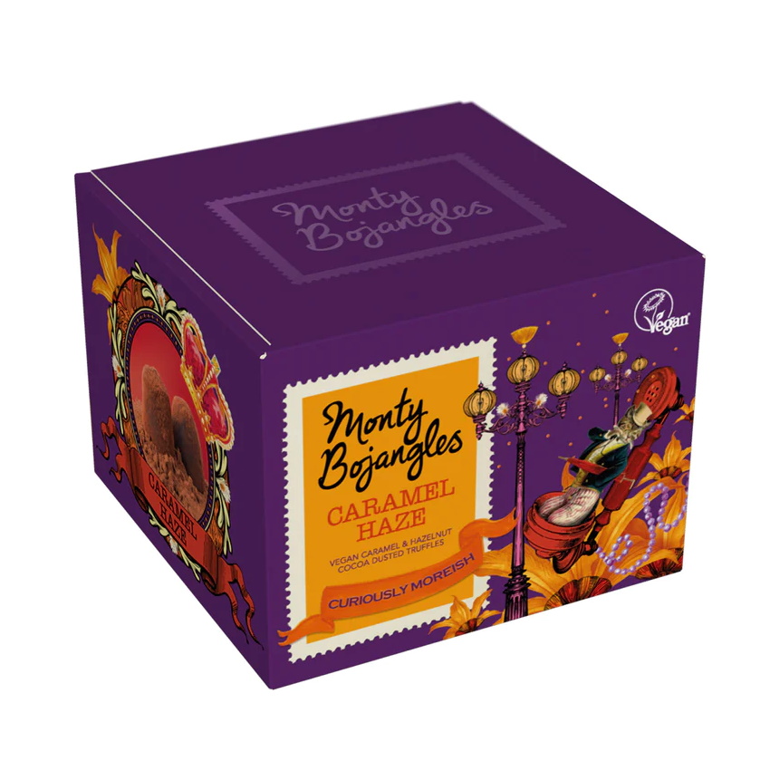 čokoládové truffle s karamelem a lískovými oříšky 100g MONTY BOJANGLES TRV.08/2024