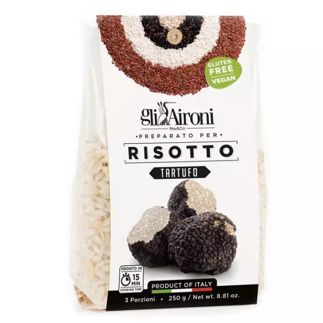 risotto Carnaroli s černým letním lanýžem 250g od Gli Aironi