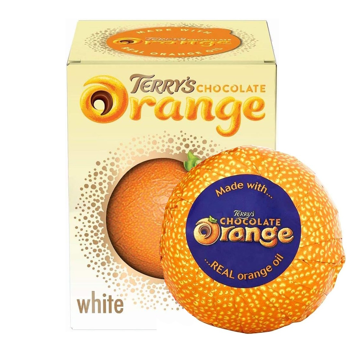 bílá čokoláda TERRY'S ORANGE s pomerančovým olejem 147g