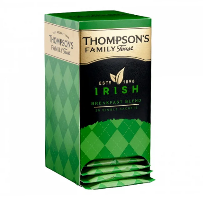 černý čaj IRISH BREAKFAST (25 jednotlivě balených sáčků / 50g) od Thompson's