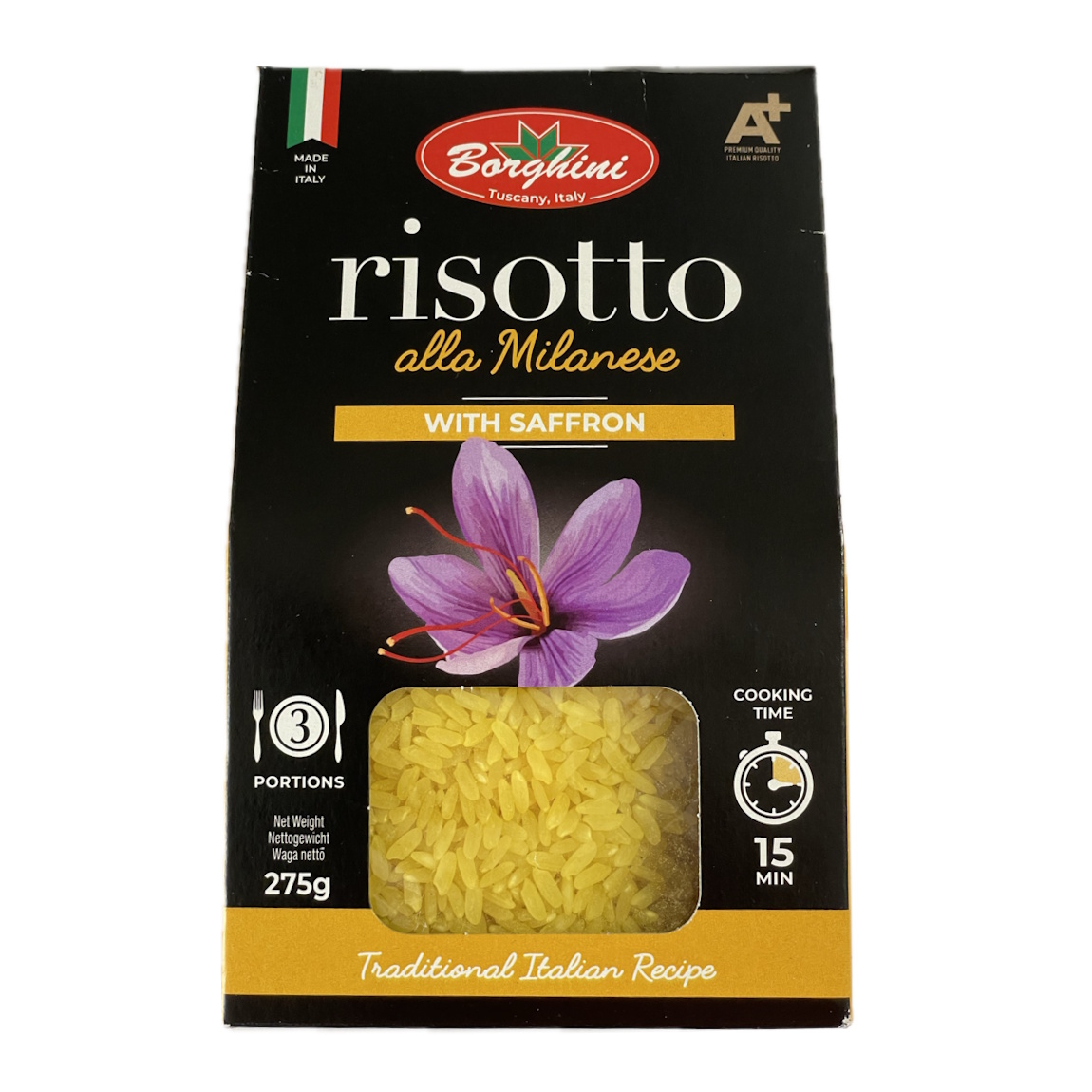 risotto šafránové Milanese 275g od Borghini